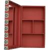 imageCreative CoOp Fabric Covered Jewelry Box with Floral Pattern and Interior Mirror Multicolor