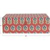 imageCreative CoOp Fabric Covered Jewelry Box with Floral Pattern and Interior Mirror Multicolor