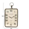 imageCreative CoOp Metal Rectangle Hanging Clock with Handle Decoration on Top