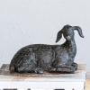 imageCreative CoOp Resin Standing Goat Accent Dcor with Cast Iron Finish Black834L x 4W x 534H