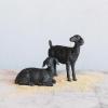 imageCreative CoOp Resin Standing Goat Accent Dcor with Cast Iron Finish Black914L x 3W x 914H