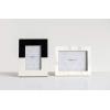imageCreative CoOp White Resin Photo Frame with Beige Accents Holds 5quot x 7quot Photo