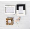 imageCreative CoOp White Resin Photo Frame with Beige Accents Holds 5quot x 7quot Photo