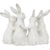 imageCreative Coop EC0147 Whitewashed Polyresin Bunny Rabbit Quartet Figures and Figurines WhiteSolid