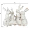 imageCreative Coop EC0147 Whitewashed Polyresin Bunny Rabbit Quartet Figures and Figurines WhiteSolid