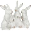 imageCreative Coop EC0147 Whitewashed Polyresin Bunny Rabbit Quartet Figures and Figurines WhiteSolid