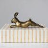 imageDecorative Embossed Aluminum Rabbit Antique Brass