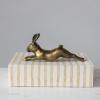 imageDecorative Embossed Aluminum Rabbit Antique Brass
