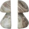 imageCreative CoOp 2Piece Marble Mushroom Shaped Bookends Mint Chocolate Mlange