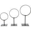 imageCreative CoOp Decorative Modern Found Metal Rings on Stands Black Set of 3