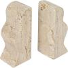 imageCreative CoOp Decorative Travertine Wave Bookends Natural Set of 2