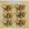 imageCreative CoOp Six Pewter Bee Magnets on a Card
