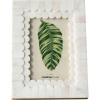 imageCreative CoOp White Scalloped Bone ampamp Wood Photo Frame Holds 4quot x 6quot Photo