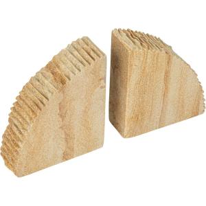 imageCreative CoOp Decorative Sandstone Bookends with Ribbed Edge Natural Set of 2