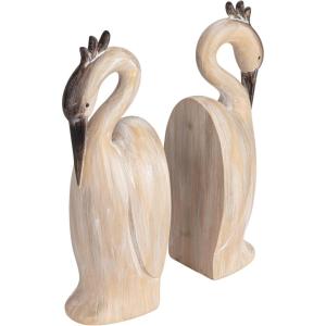 imageCreative CoOp Resin Heron Bookends Cream Set of 2
