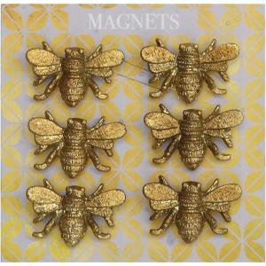 imageCreative CoOp Six Pewter Bee Magnets on a Card