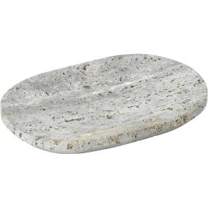 imageCreative CoOp Travertine Soap Dish Grey