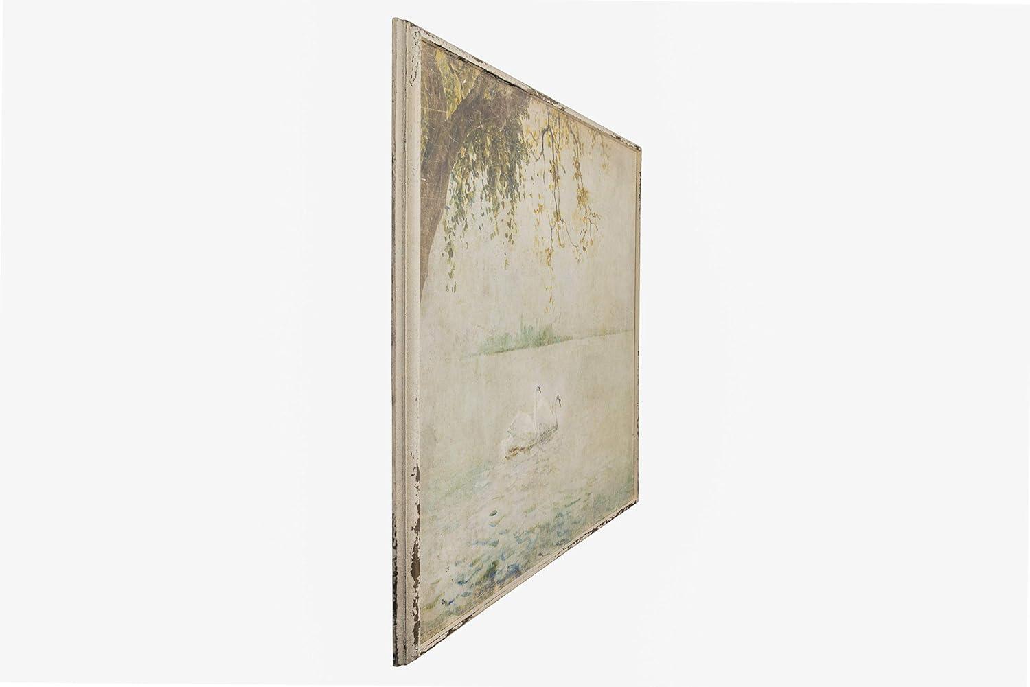 imageCreative CoOp Vintage Swans Wood Framed Wall Dcor