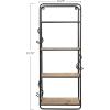 imageCreative CoOp 32 Inch Metal ampamp Wood Shelf with Hooks