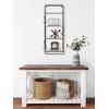 imageCreative CoOp 32 Inch Metal ampamp Wood Shelf with Hooks