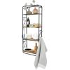 imageCreative CoOp 32 Inch Metal ampamp Wood Shelf with Hooks