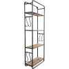 imageCreative CoOp 32 Inch Metal ampamp Wood Shelf with Hooks