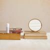 imageCreative CoOp Brass Round Mirror On Stand in Antique Finish Gold