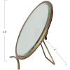 imageCreative CoOp Brass Round Mirror On Stand in Antique Finish Gold