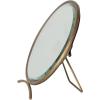 imageCreative CoOp Brass Round Mirror On Stand in Antique Finish Gold