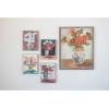 imageCreative CoOp Canvas Wall Dcor Portrait with Flowers in Vase Multicolor Set of 4