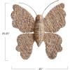 imageCreative CoOp HandWoven Water Hyacinth Butterfly Wall Dcor Natural