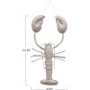 imageCreative CoOp Handmade Recycled Canvas ampamp Wire Hanging Lobster Cream Color Wall Dcor
