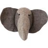 imageCreative CoOp Handmade Wool Felt Elephant Head Wall Hanging Grey and Charcoal