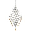imageCreative CoOp Hanging Metal Hearts Wall Decor with Bells Gold and Black