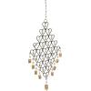 imageCreative CoOp Hanging Metal Hearts Wall Decor with Bells Gold and Black