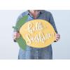imageCreative CoOp Hello Sunshine Lemon Shaped Wood Wall Dcor