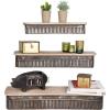 imageCreative CoOp Metal ampamp Wood Wall Shelves Set of 3 Sizes