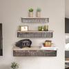 imageCreative CoOp Metal ampamp Wood Wall Shelves Set of 3 Sizes