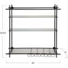 imageCreative CoOp Metal and Glass Wall Shelf with Shelves and Stemmed Glass Holders Black