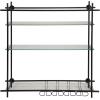 imageCreative CoOp Metal and Glass Wall Shelf with Shelves and Stemmed Glass Holders Black