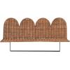 imageCreative CoOp Rattan Wicker Wall Shelf with Scalloped Edge and Metal Rod Natural