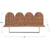imageCreative CoOp Rattan Wicker Wall Shelf with Scalloped Edge and Metal Rod Natural