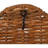 imageCreative CoOp Rattan Wicker Wall Shelf with Scalloped Edge and Metal Rod Natural
