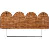 imageCreative CoOp Rattan Wicker Wall Shelf with Scalloped Edge and Metal Rod Natural