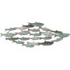 imageCreative CoOp Rubber Wood School of Fish Wall Dcor Distressed Turquoise and White