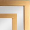 imageCreative CoOp Vintage Glass Wall Mirror with Geometric Art Deco Wood Frame GoldGold
