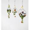 imageCreative CoOp Wool Felt Cage Bird Flower Poms Mobile 6quot L x 6quot W x 16quot H Multicolor3 Bird