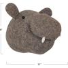 imageCreative CoOp Wool Felt Hippo Head Wall Hanging Grey and Cream