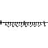 imageDecorative Forged Metal Wall Rod with 18 Hooks DF2856