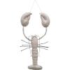 imageCreative CoOp Handmade Recycled Canvas ampamp Wire Hanging Lobster Cream Color Wall Dcor